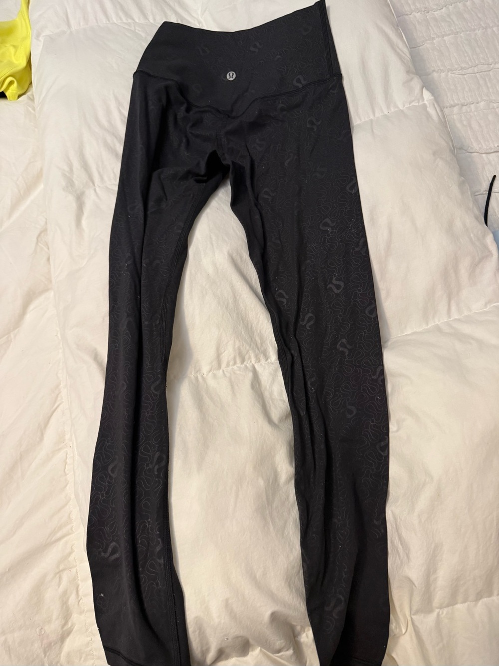 lululemon athletica Girls' Black Textured High-Waist Leggings